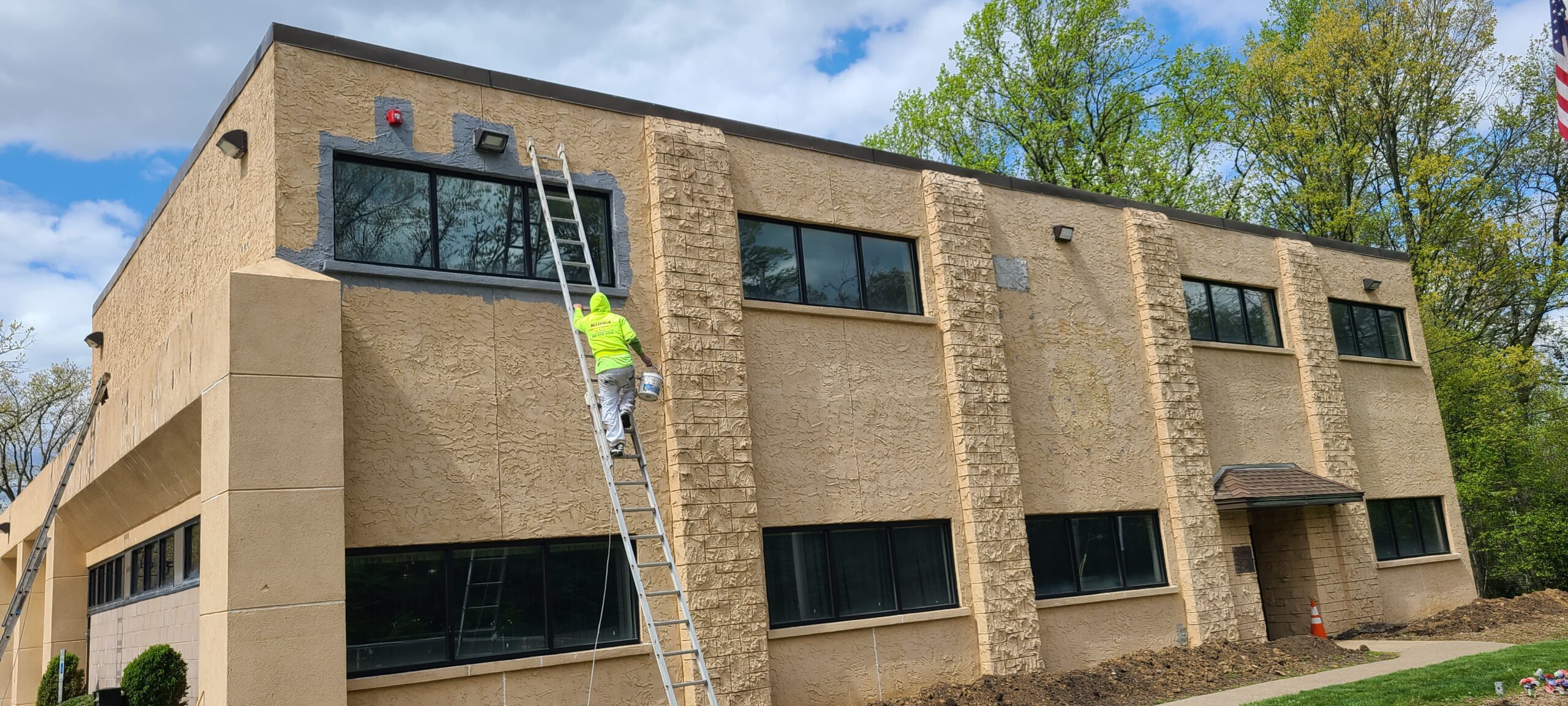 Commercial Building after, exterior | North Jersey Specialists, Inc. | Painting | Waterproofing | Restoration